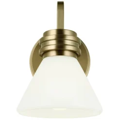 Væglampe Farum 1, bronzefarvet, stål, glas, G9