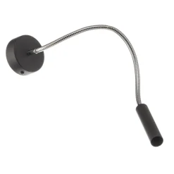 Væglampe Flexa med fleksibel arm, sort