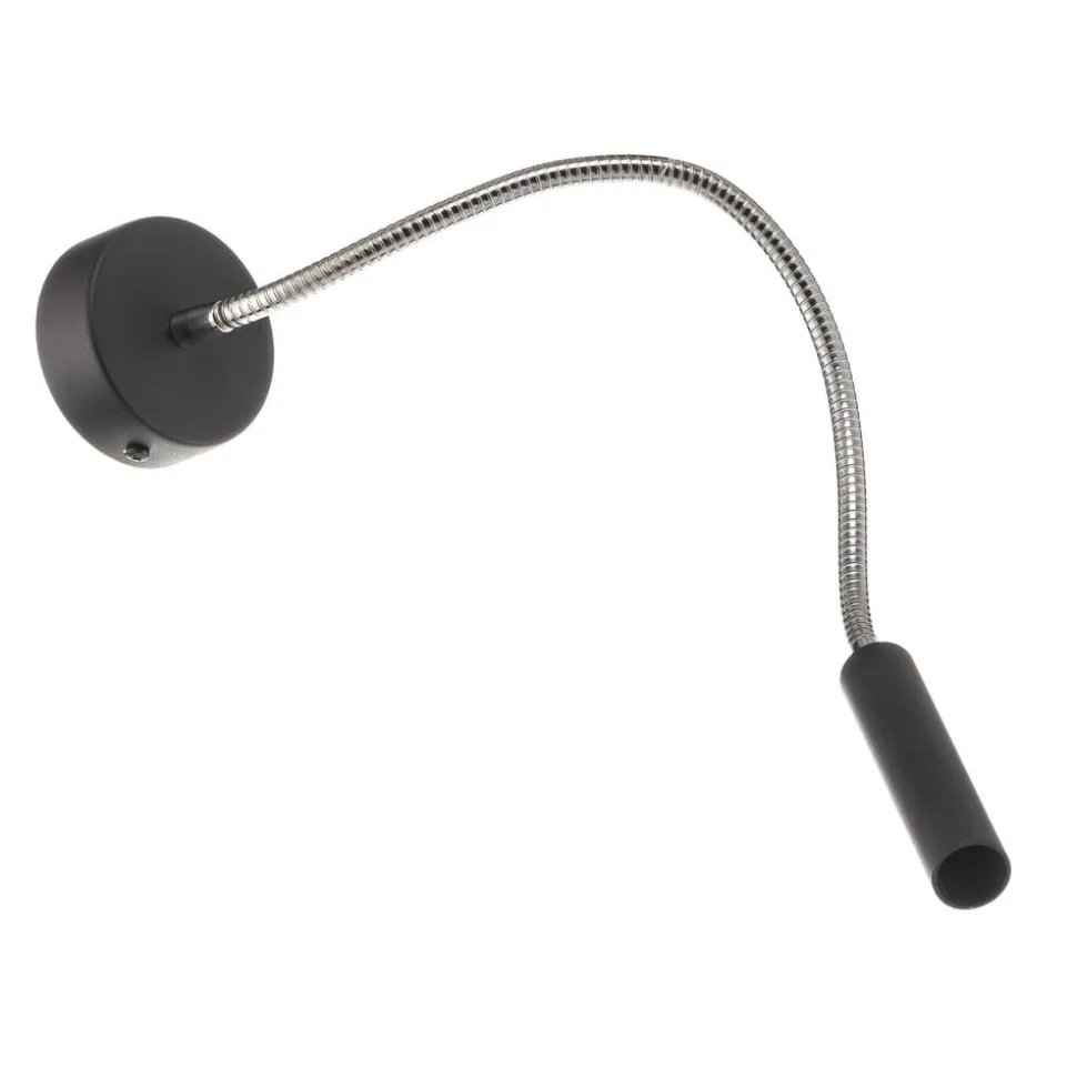 Væglampe Flexa med fleksibel arm, sort