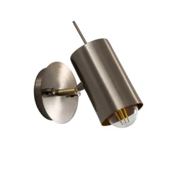 Væglampe Kem, messing, metal, højde 23 cm, E27