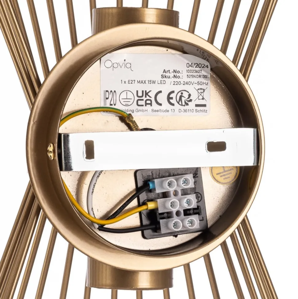 Væglampe Kirpi 3092 op/ned bredde 23cm guld
