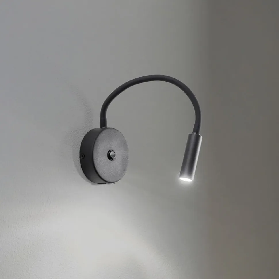 Væglampe Lagos USB, 27 cm, sort, læselampe, G9