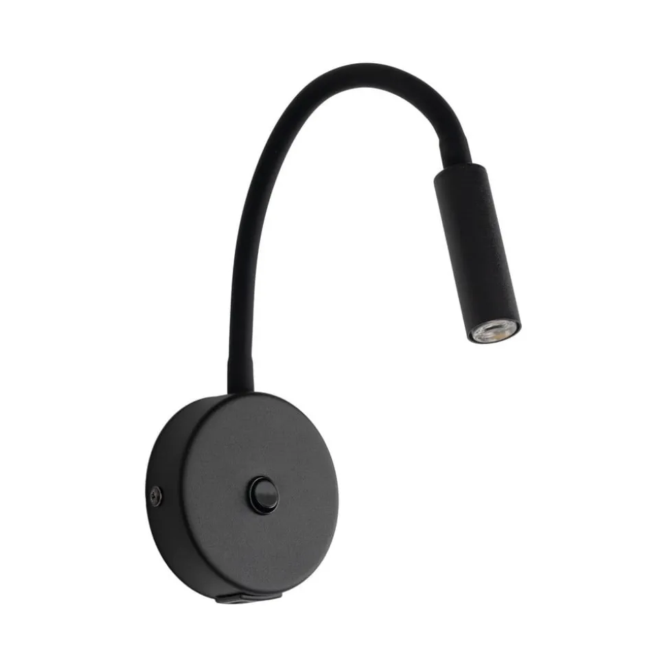 Væglampe Lagos USB, 27 cm, sort, læselampe, G9