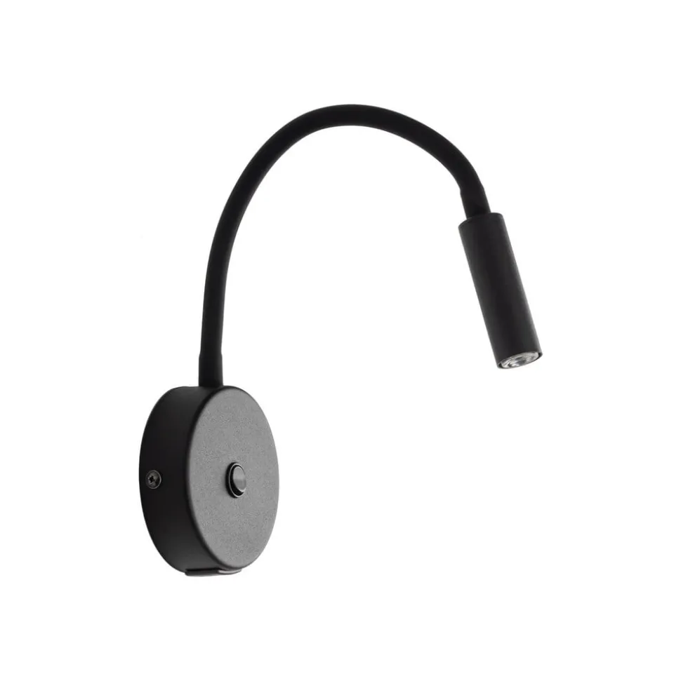 Væglampe Lagos USB, 27 cm, sort, læselampe, G9