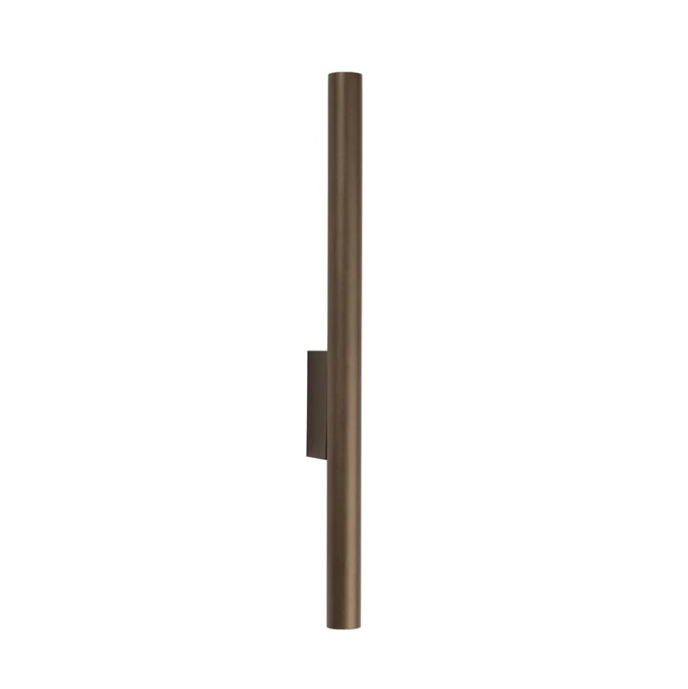 Væglampe Laser, brun, metal, 40 cm høj, G9