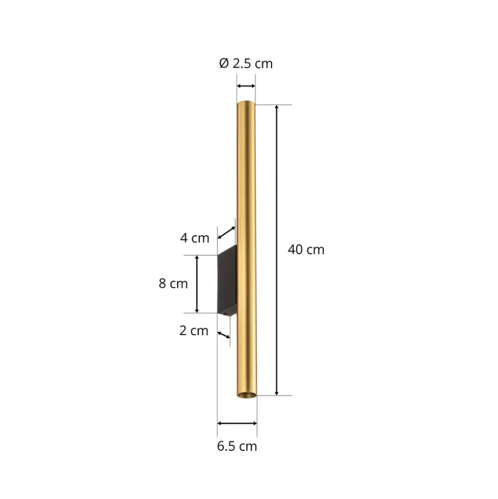 Væglampe Laser, messing