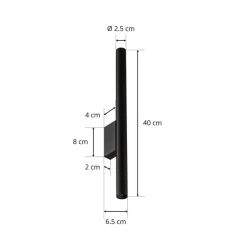 Væglampe Laser, sort