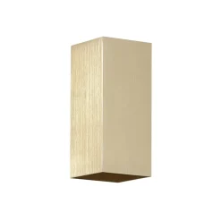 Væglampe London Square, guldfarvet, højde 15 cm, 2 lyskilder