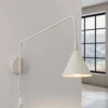 Væglampe LYS, beige, Ø 14 cm, metal, stik, E14