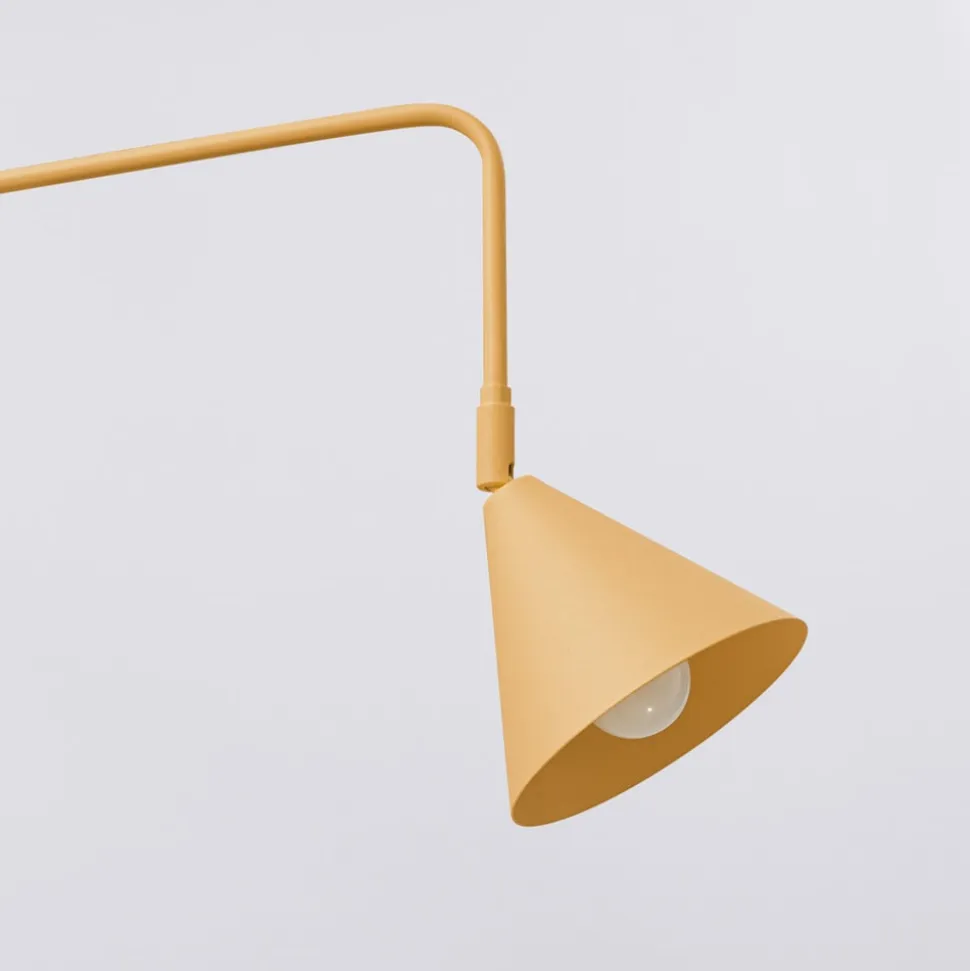 Væglampe LYS, guldfarvet, Ø 14 cm, metal, stik, E14