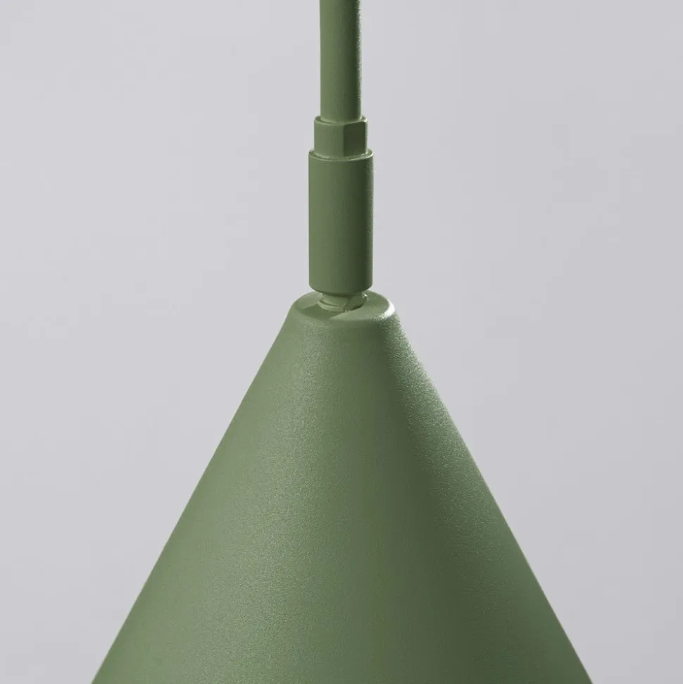 Væglampe LYS, olivengrøn, Ø 14 cm, metal, stik, E14