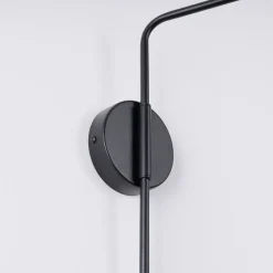 Væglampe LYS, sort, Ø 14 cm, metal, stik, E14