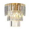 Væglampe Milano, højde 27 cm, guld/krystal, glas, 2 x E14