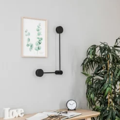 Væglampe Orbit II 20/40, sort, 2 lyskilder