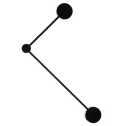 Væglampe Orbit II 20/40, sort, 2 lyskilder
