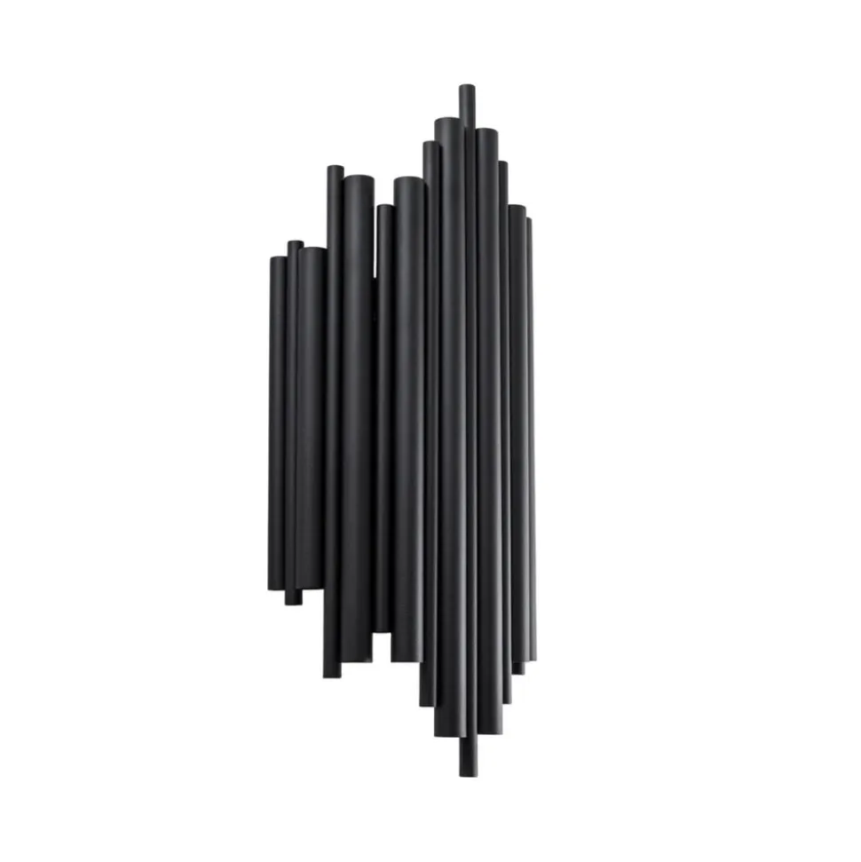 Væglampe Reis, sort, metal, højde 50 cm