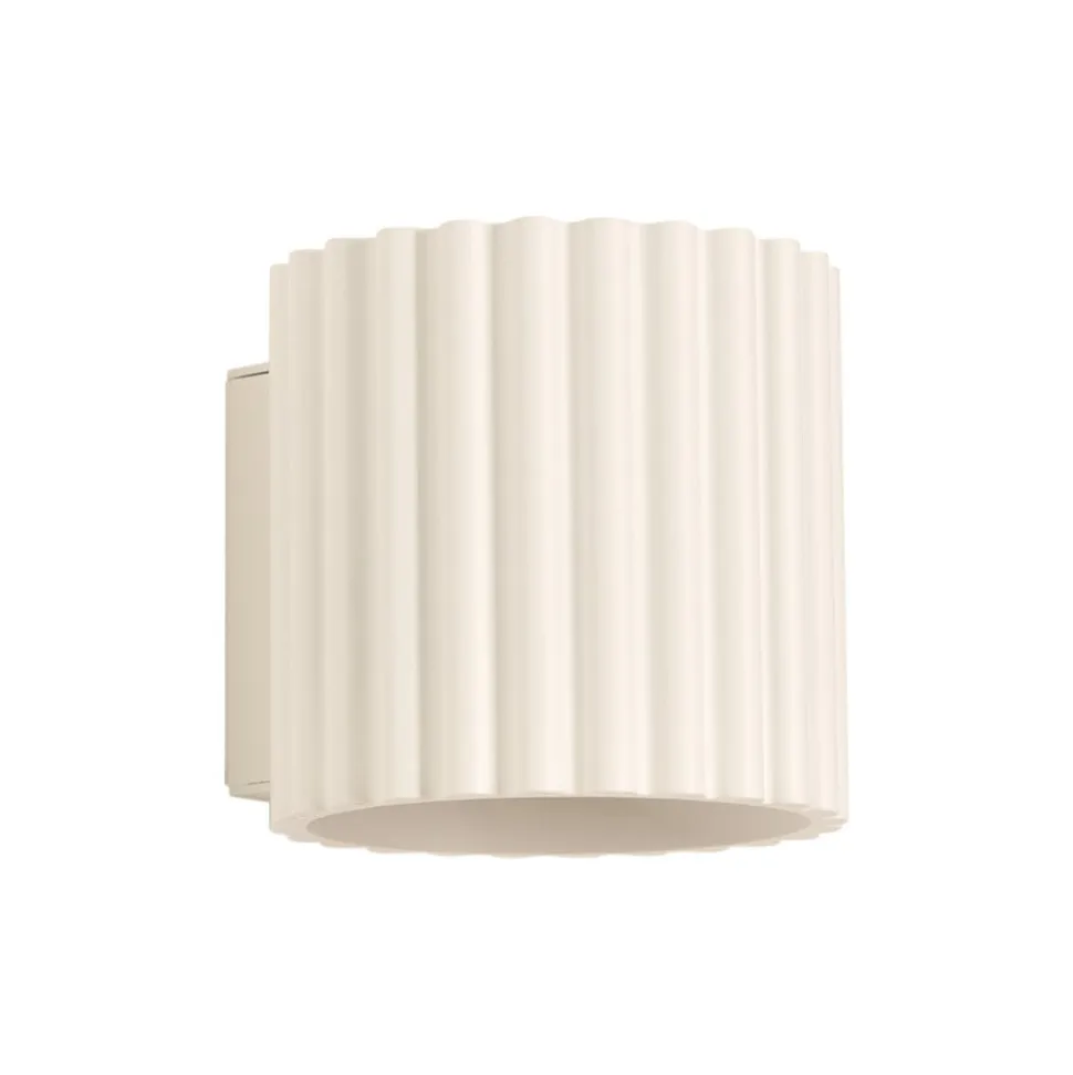 Væglampe RIBLA, beige, Ø 10 cm, metal, G9