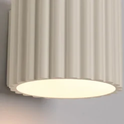 Væglampe RIBLA, beige, Ø 10 cm, metal, G9
