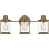 Væglampe Riggs IP44, antik messing, 3-flamme