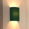 Væglampe Semi Circle, fløjl, mørkegrøn, E27