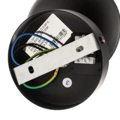 Væglampe Sfera 1 lyskilde glas/sort