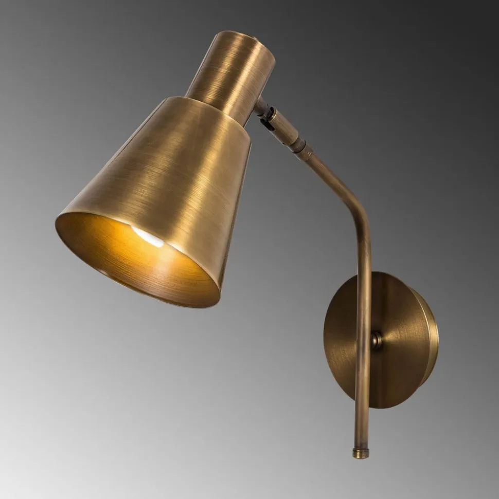 Væglampe Sivani MR-663, antik guld, metal, Ø 15 cm