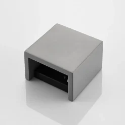 Væglampe Smira i beton og grå, 12,5 x 12,5 cm