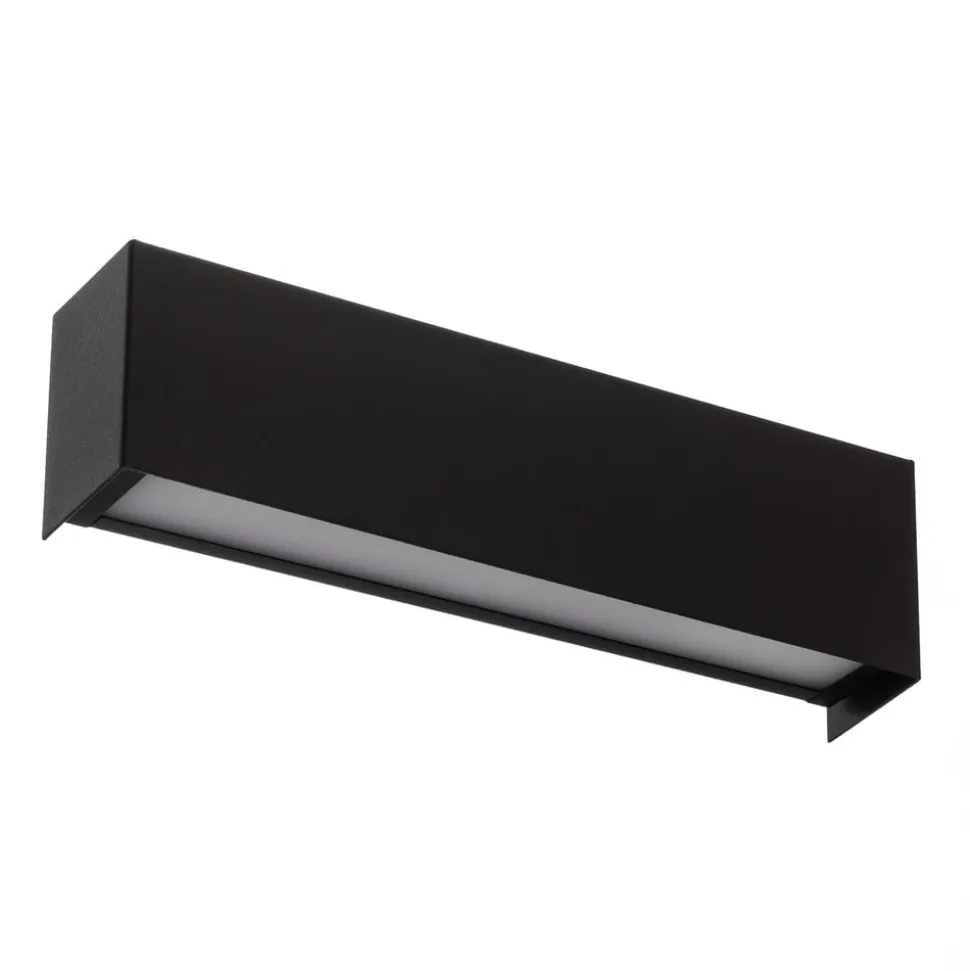 Væglampe Straight XS, bredde 26 cm, sort