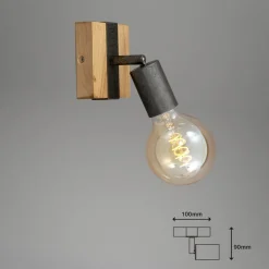Væglampe Wood Basic, 1 lyskilde