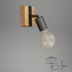 Væglampe Wood Basic, 1 lyskilde