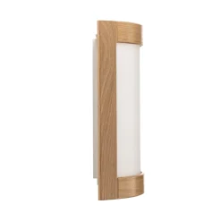 Væglampe Zanna i træ, højde 34 cm, lys eg