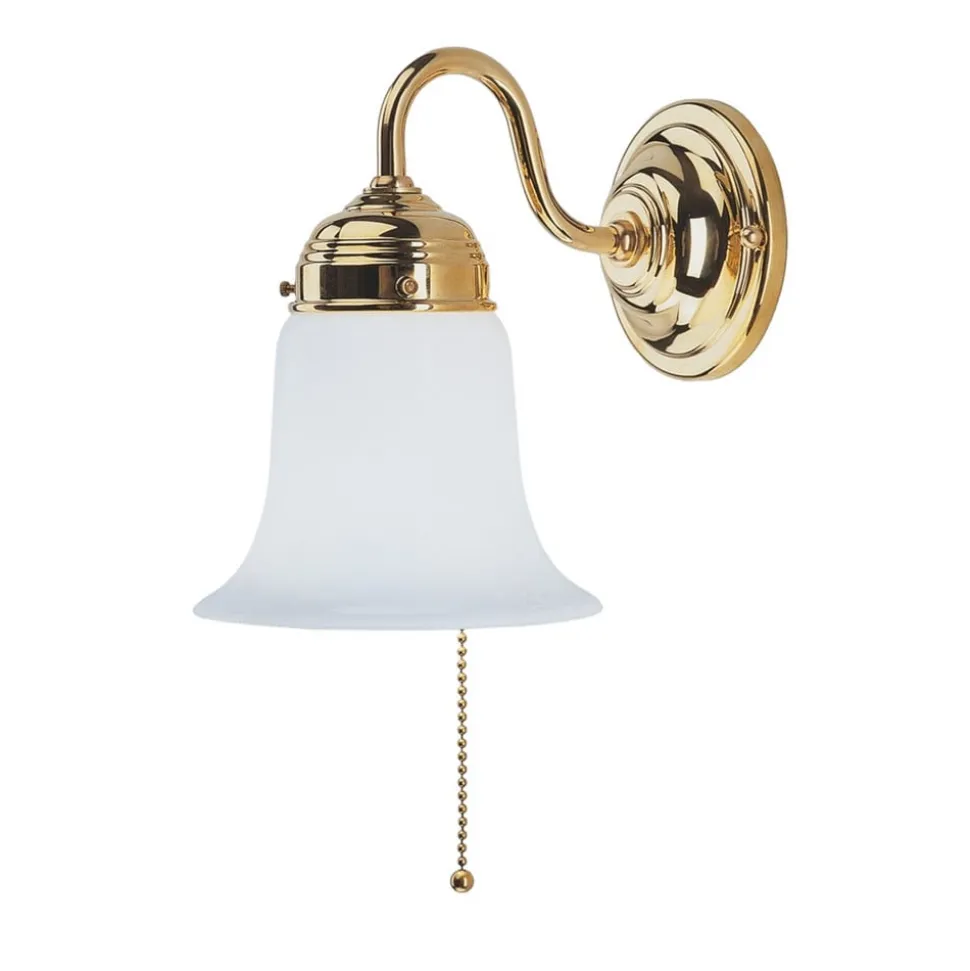 Væglampen Sibille i poleret messing