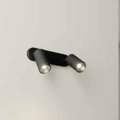 Vægspot Eye Spot med 2 lyskilder, sort