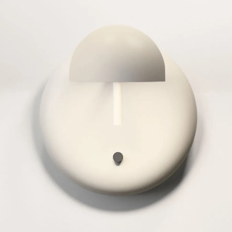 Vibia Pin 1675 LED-væglampe, 11 cm, cremefarvet