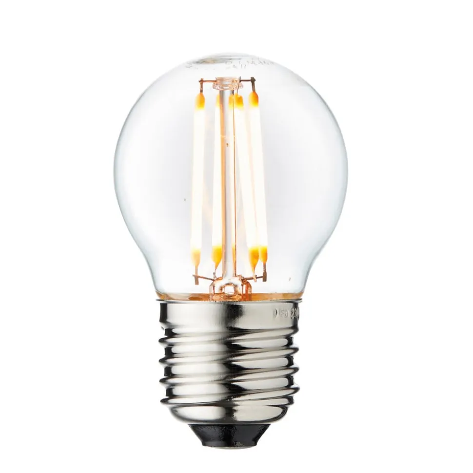 Vilkårlig LED-pære, E27 Ø 4,5 cm 3,5W 2.200K dæmpbar
