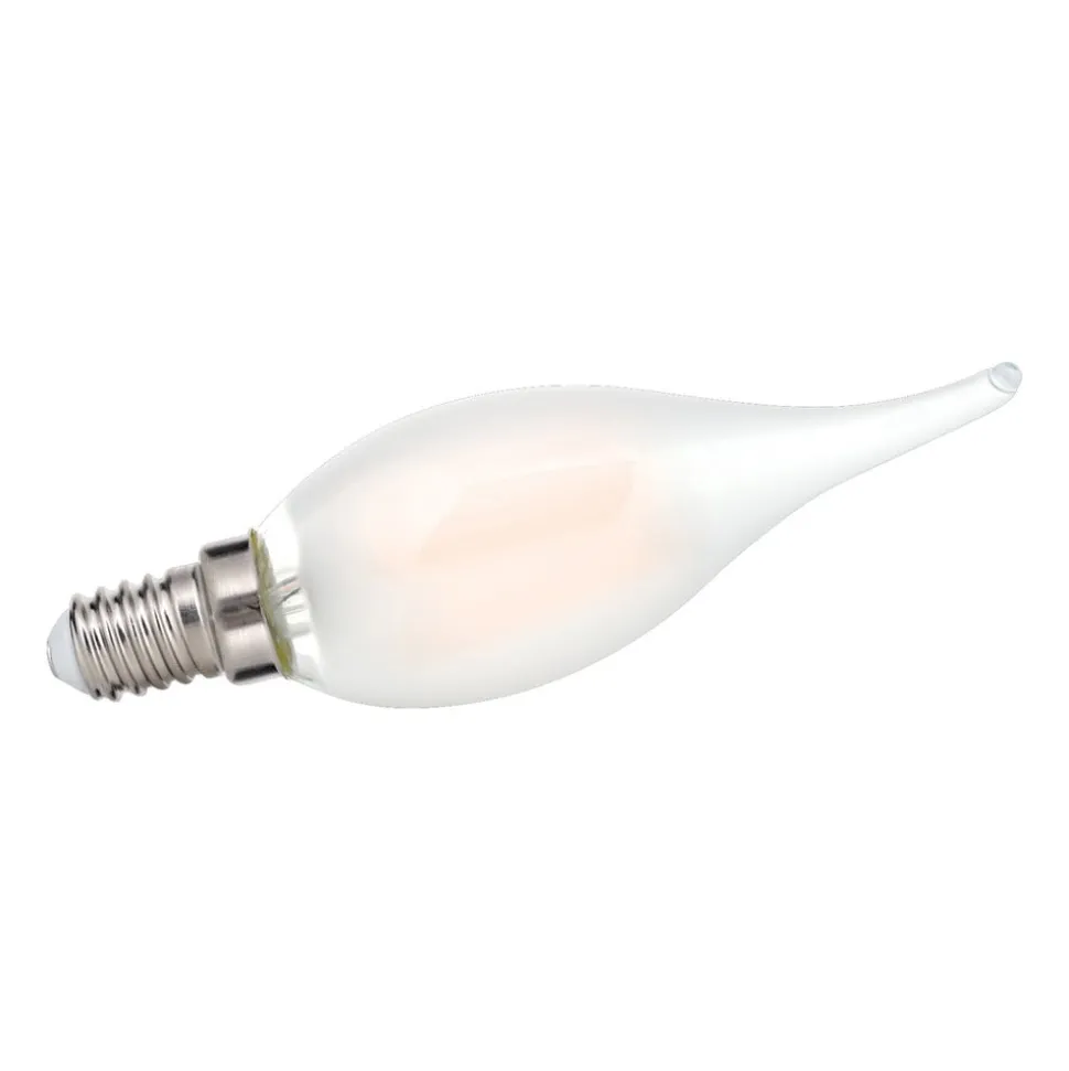 Vindstød LED-kerte E14 4,5 W 2.700 K mat, dæmpes