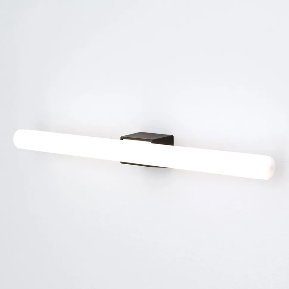 Visagist LED-spejllampe, holder i sort
