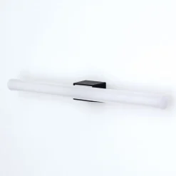 Visagist LED-spejllampe, holder i sort