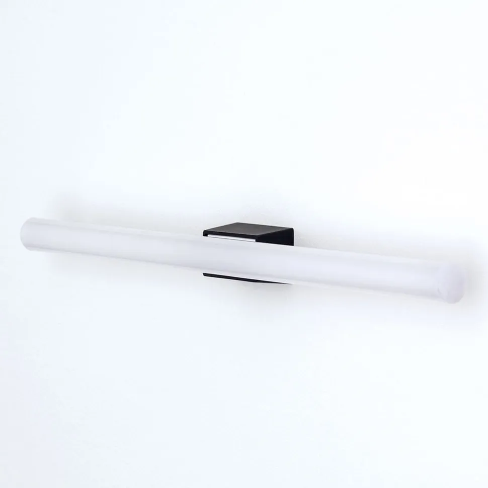 Visagist LED-spejllampe, holder i sort