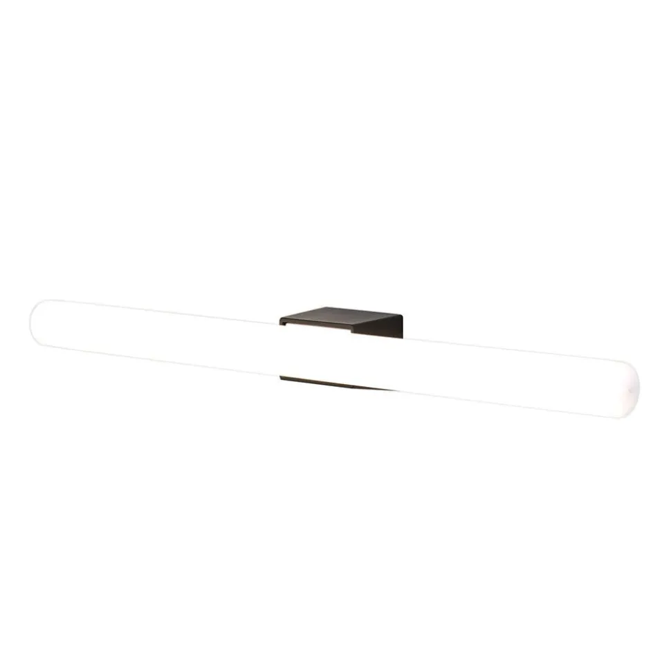 Visagist LED-spejllampe, holder i sort
