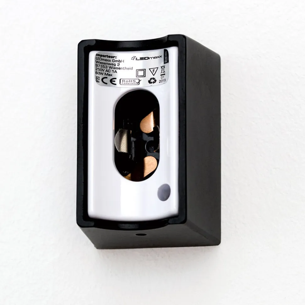 Visagist LED-spejllampe, holder i sort