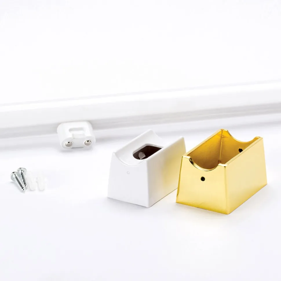 Visagist LED-spejllampe, holder i messing