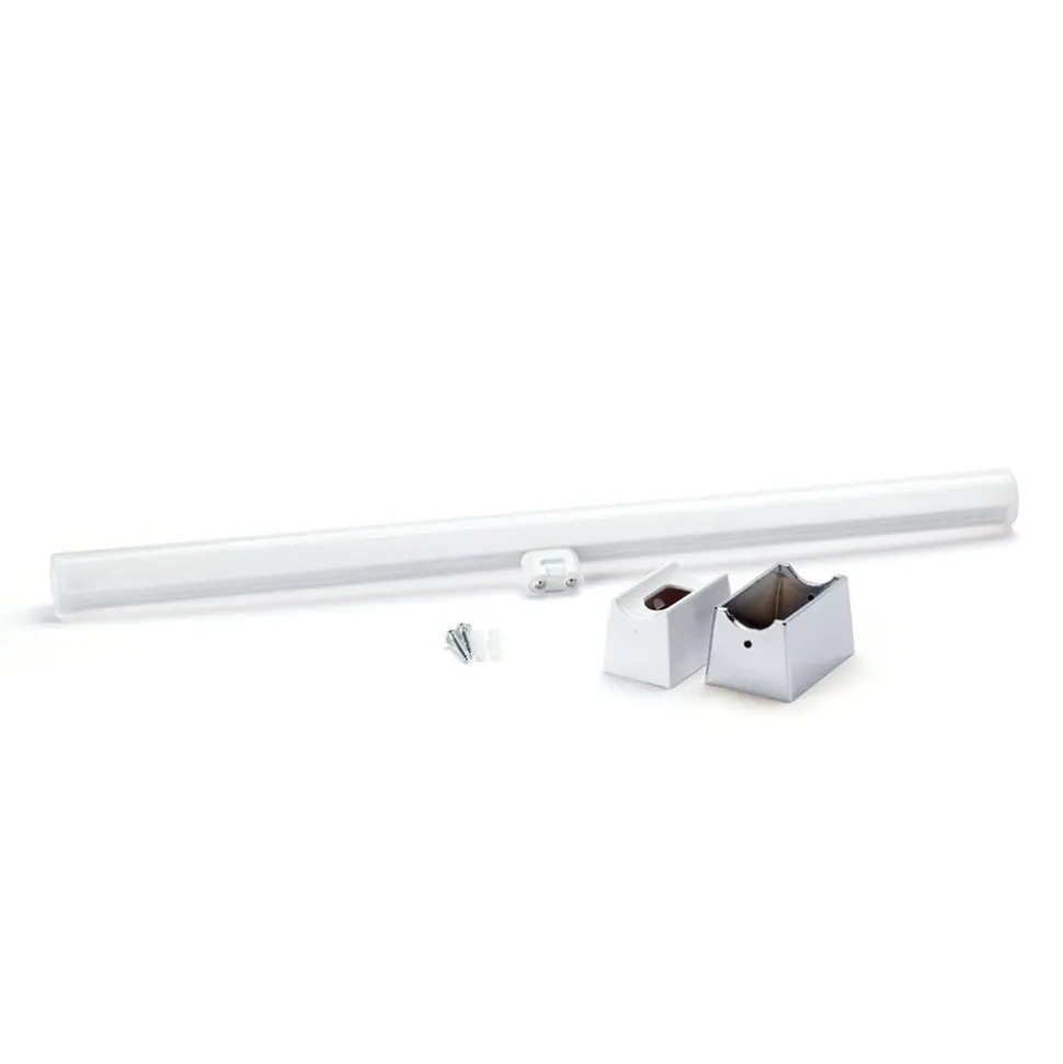 Visagist LED-spejllampe, holder i krom