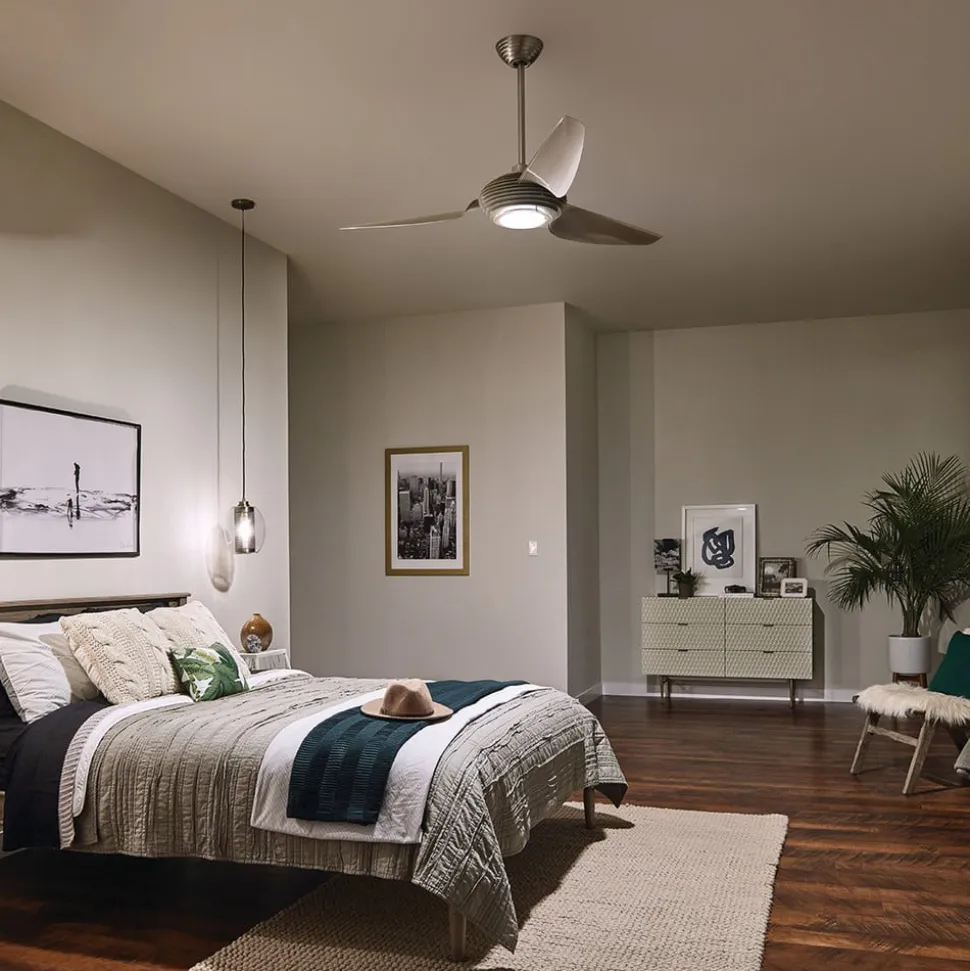 Voya LED-loftventilator, creme