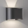 Wall LED-væglampe, 2 lyskilder, rund, sort