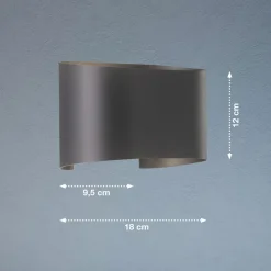 Wall LED-væglampe, 2 lyskilder, rund, sort