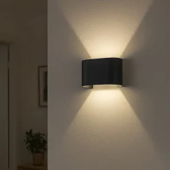 Wall LED-væglampe, 2 lyskilder, rund, sort