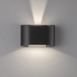 Wall LED-væglampe, 2 lyskilder, rund, sort