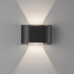 Wall LED-væglampe, 2 lyskilder, rund, sort