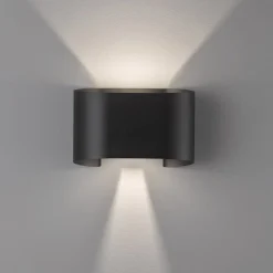 Wall LED-væglampe, 2 lyskilder, rund, sort